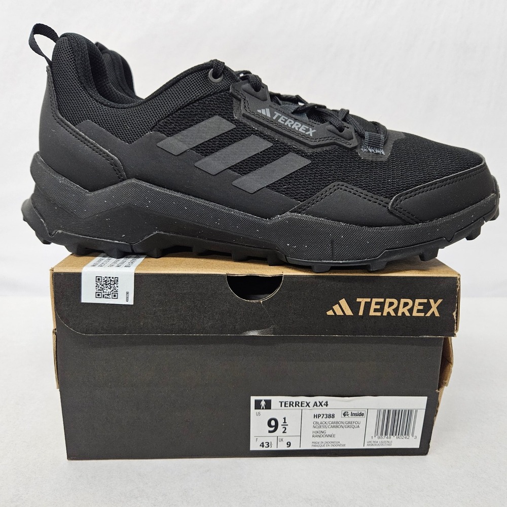 Adidas Terrex AX4 Hiking Shoes HP7388 Core Black Carbon Grey Four Men's Size 9.5